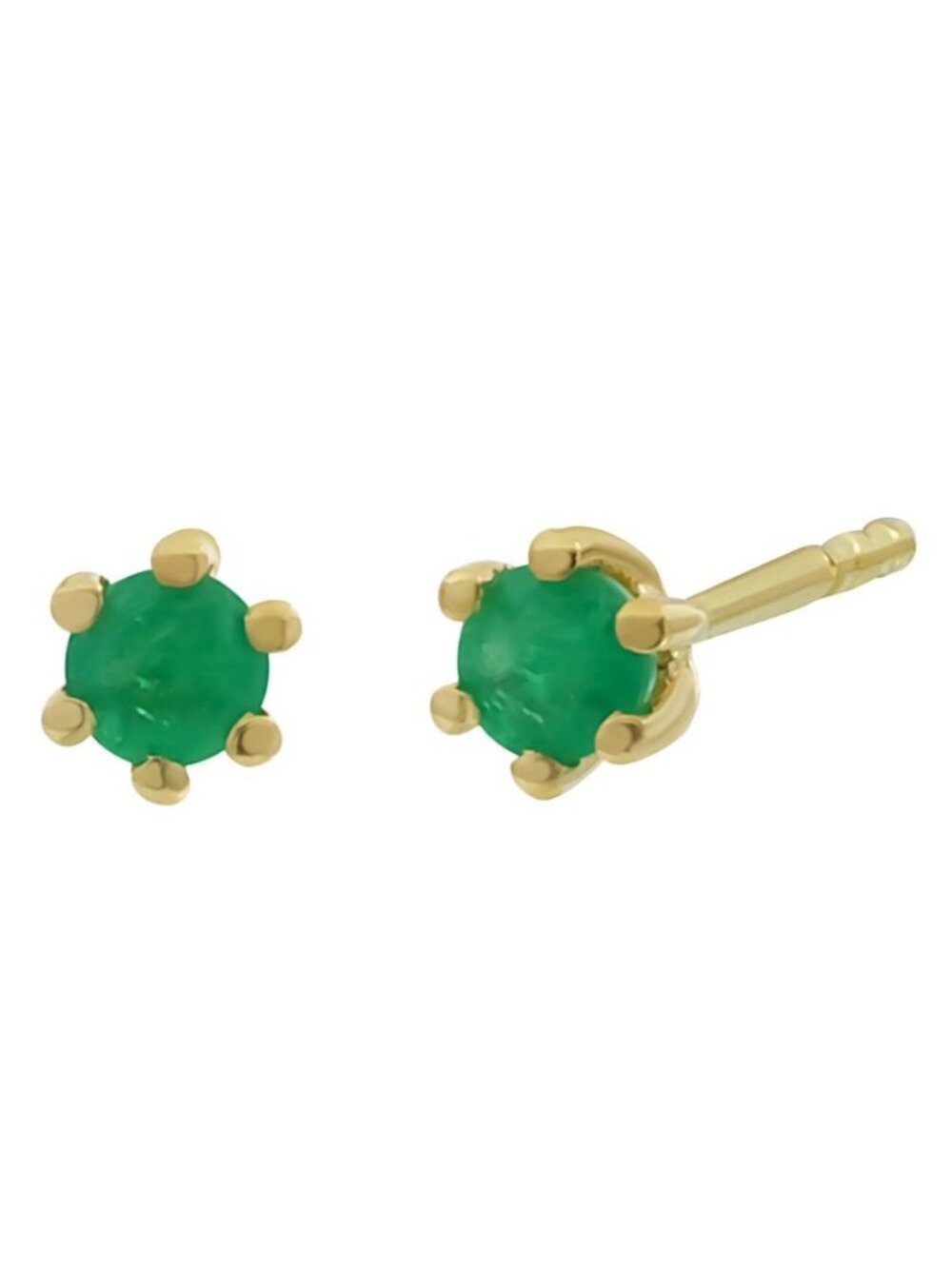 Bony Levy 18K Yellow Gold Emerald El Mar Stud Earrings